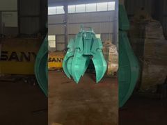 SK350 25M telescopische arm met oranje schil grijp gaat de productie voltooien