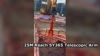 25M telescopische arm met bak van 1,5 cbm voor SY365